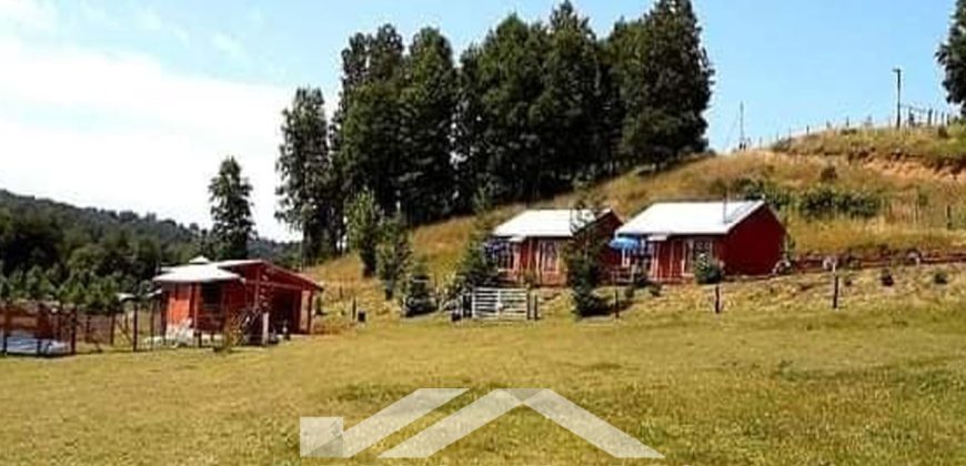 Parcela con 3 Cabañas 5000m2 Piscina en Panguipulli